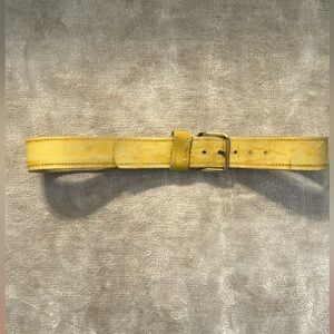 Vintage 70’s Rare Yellow Leather Belt